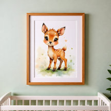 Arte de Parede Berçário de Cervos – Quarto de Bebê