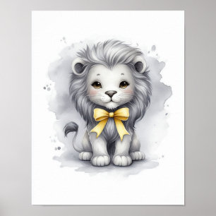 Poster Arte de Parede Berçário Selva de Leão