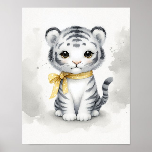 Poster Arte de Parede Berçário Selva de Tigre (Frente)