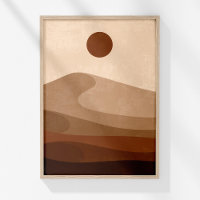 Arte de Parede Boho Neutro Paisagem do Deserto de