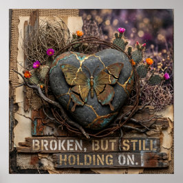 Poster Arte de Parede Borboleta de Cura Kintsugi