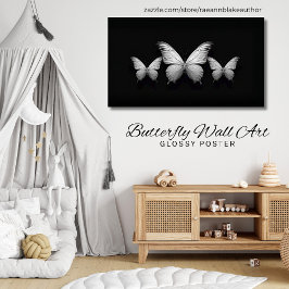 Póster Arte de Parede Borboleta Poster Brilhante