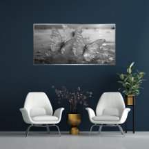 Arte de Parede Borboleta Poster Brilhante