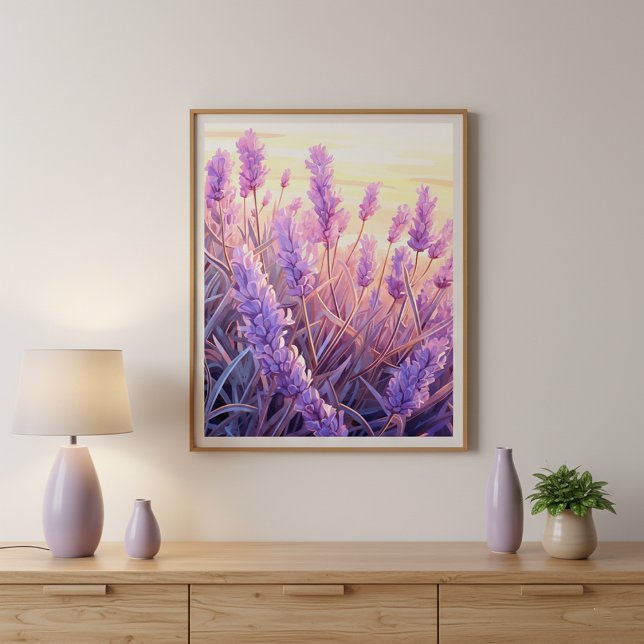 Poster Arte de Parede Calma Campo de Lavanda (Criador carregado)