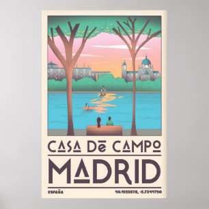 Poster Arte de Parede Cartaz de Viagem de Madrid Estilo V