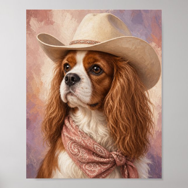 Poster Arte de Parede Cavalier King Charles Spaniel — Ele (Frente)