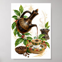 Arte de Parede Cerimônia de Café Etíope Tradiciona