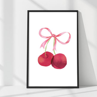 Poster Arte de Parede Cherry & Bow – Cartaz 16x24, Berçár