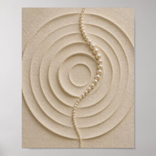 Poster Arte de Parede Círculos Abstratos Minimalistas Jap