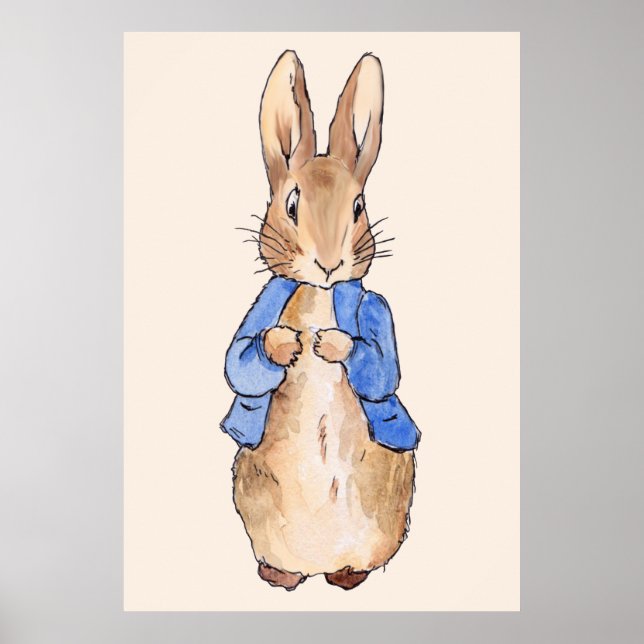 Poster Arte de Parede Clássica de Coelho Bunny para Berçá (Frente)