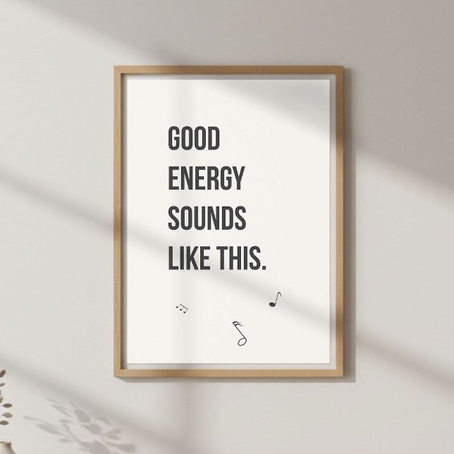 Poster Arte de parede com citação de música positiva. Mod (Criador carregado)