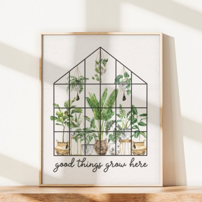 Poster Arte de Parede com Citação de Planta Doméstica (In situ under sunlight)