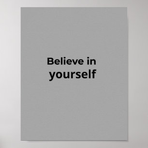 Poster Arte de parede com citação inspiradora tipografia 