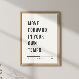 Poster Arte de Parede com Citação Motivacional, Mentalida