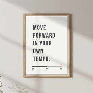 Poster Arte de Parede com Citação Motivacional, Mentalida