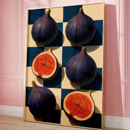 Poster Arte de parede com figos, Arte de cozinha trendy p