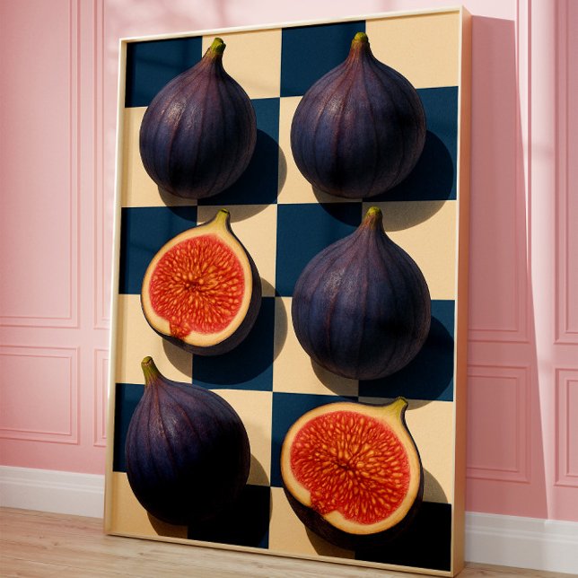 Poster Arte de parede com figos, Arte de cozinha trendy p (Fig art)