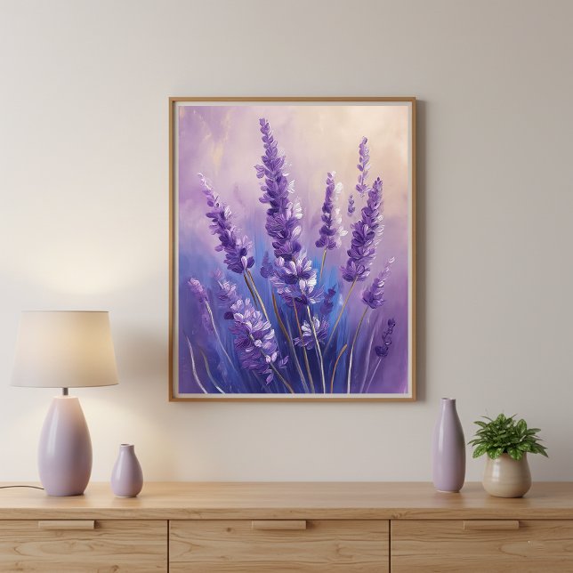 Poster Arte de Parede com Flores de Lavanda (Criador carregado)