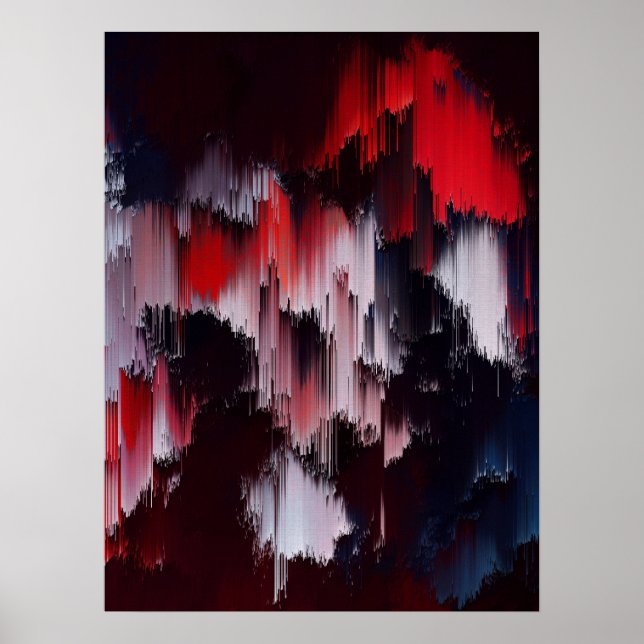Poster Arte de Parede com Padrão Abstrato Vibrante (Frente)