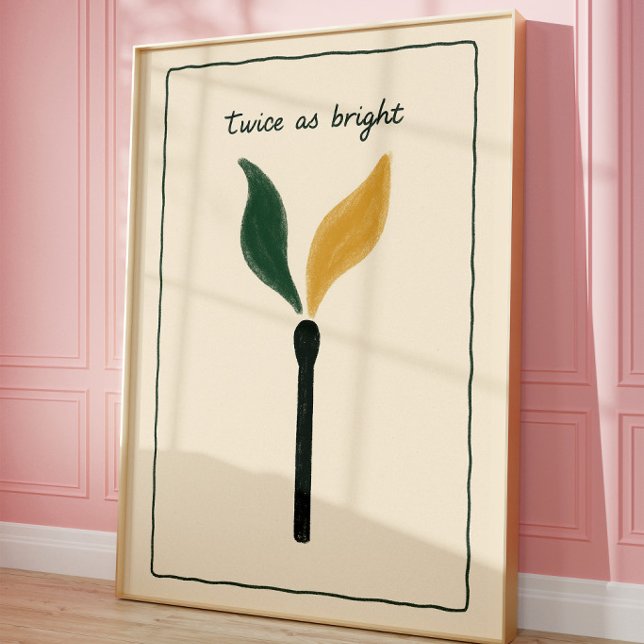 Poster Arte de Parede com Palitos de Fósforo | Minimalist (Criador carregado)