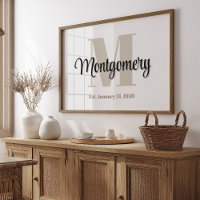 Arte de Parede com Sobrenome Personalizado Present