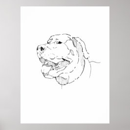 Poster Arte de Parede com Tinta de Labrador Retriever Min