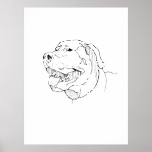 Poster Arte de Parede com Tinta de Labrador Retriever Min