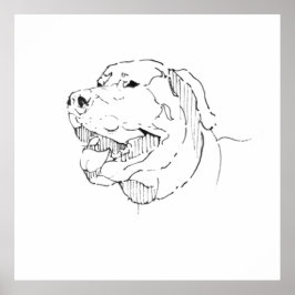 Poster Arte de Parede com Tinta Labrador Retriever