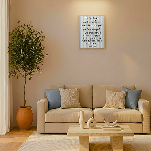 Poster Arte de Parede com Versículo Bíblico, Isaías 41:10 (Christian Wall Decor)