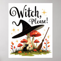 Arte de Parede Cute Cottagecore Bruxas, Por Favor