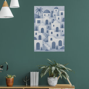 Poster Arte de Parede da Aldeia Mediterrânea – Charme Cos