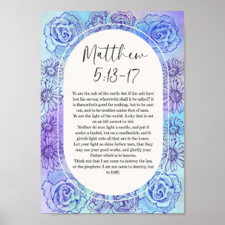 Poster Arte de Parede da Bíblia de Matheus 