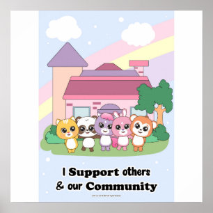 Poster Arte de parede da comunidade de apoio