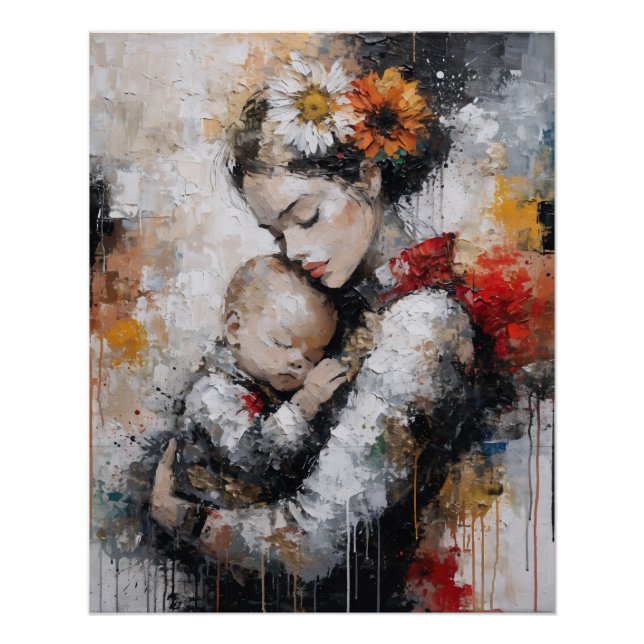 Póster Arte de Parede da Maternidade Emocional com Coroa  (Frente)