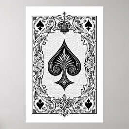 Poster Arte de Parede da Placa Branca e Preta Clássica