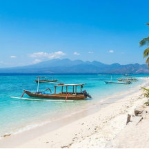 Arte de Parede da Praia Paradisíaca da Ilha Gili T