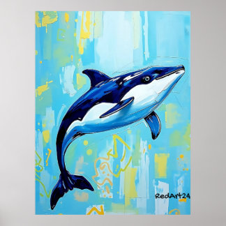 Poster Arte de Parede da Vaquita – Boto-Marinho Ameaçado