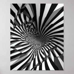 Poster Arte de parede de Abstrato de ilusão óptica com ge