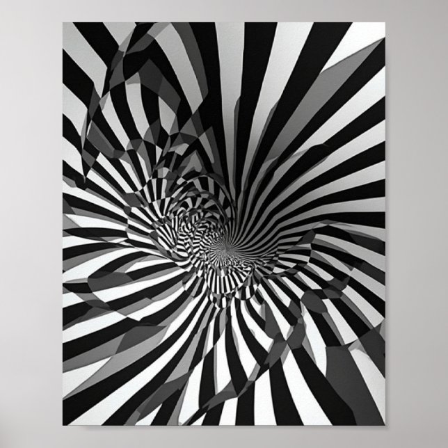 Poster Arte de parede de Abstrato de ilusão óptica com ge (Frente)