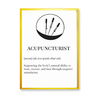 Poster Arte de Parede de Acupuntura para Clínica Gráfico 