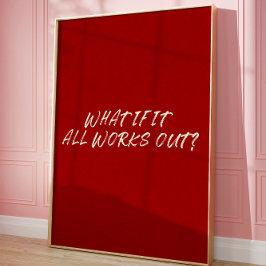 Poster Arte de Parede de Afirmação Estética de Citação Mo