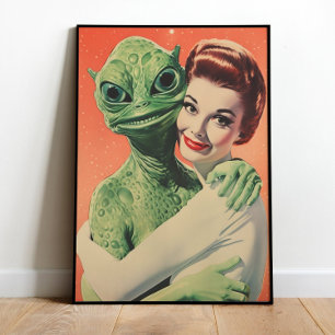 Poster Arte de Parede de Alienígenas Imprimível Arte de A