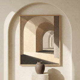 Poster Arte de Parede de Arco Neutro para Decoração de Sa