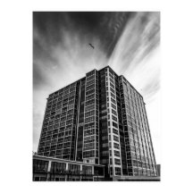 Arte de Parede de Arquitetura Moderna Cidade Preto