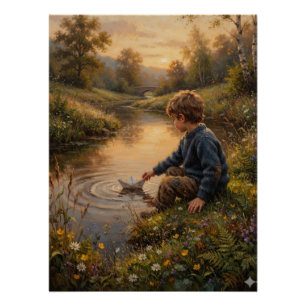 Póster Arte de Parede de Aventura Infantil na Natureza