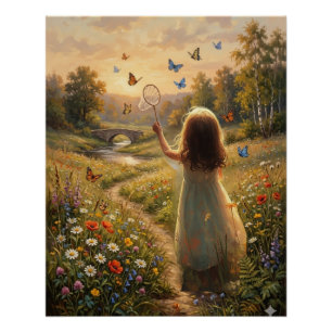 Póster Arte de Parede de Aventura Infantil na Natureza