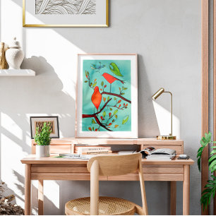 Poster Arte de Parede de Aves Aquáticas