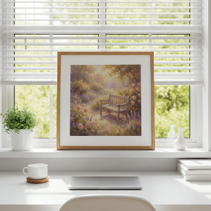 Poster Arte de Parede de Banco de Jardim