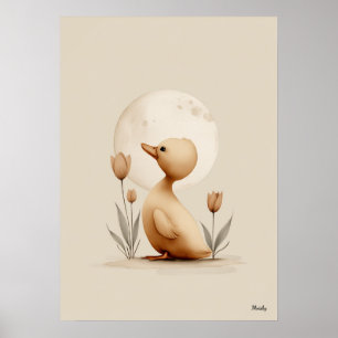 Poster Arte de Parede de Berçário de Pato Escandinavo Neu