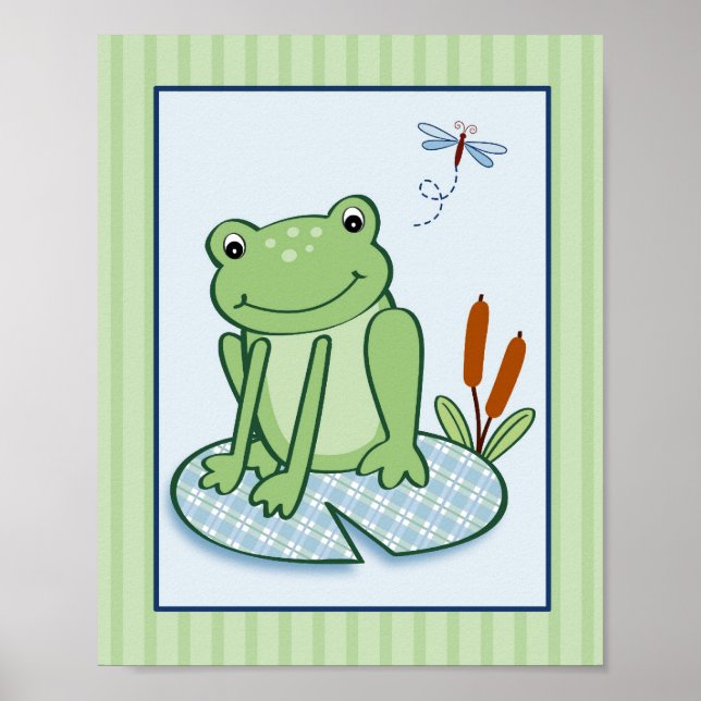 Póster Arte de Parede de Berçário de Tartaruga Leap Frog (Frente)